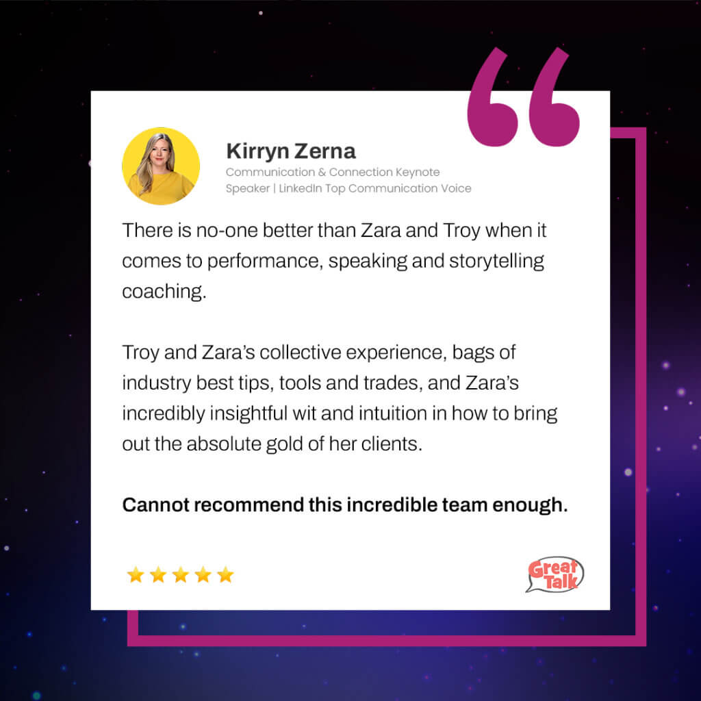 KIRRYN ZERNA testimonial